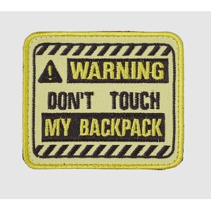 PATCH ELITEX DONT TOUCH MY BACKPACK  GIALLO